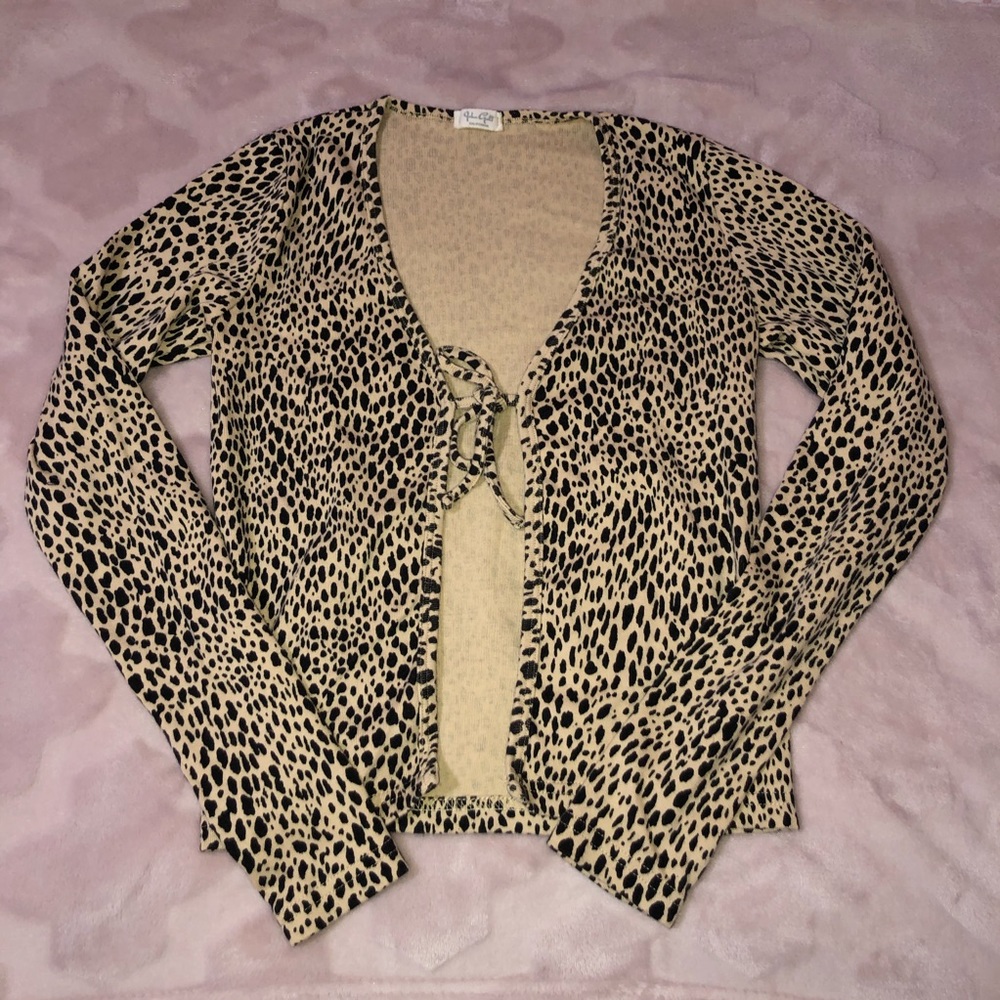 NWOT Brandy Melville Cheetah Tie Top